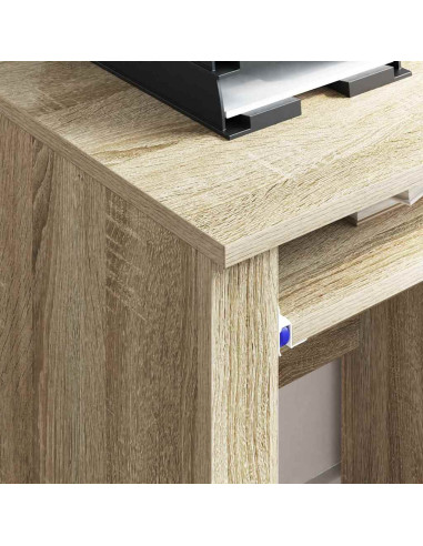 Scrivania con Ruote con cassetto Rovere Sonoma 91 x 50 x 77 cm