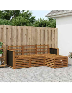 Set di divani da esterno 4 pcs Naturale