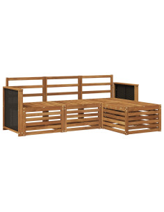 Set di divani da esterno 4 pcs Naturale 2
