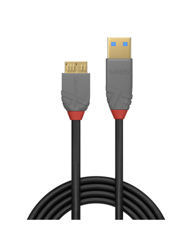 Lindy 36768 cavo USB USB 3.2 Gen 1 (3.1 Gen 1) 3 m USB A Micro-USB B Nero