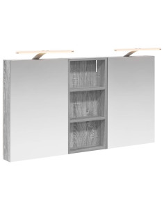Set di Armadi da Bagno con porta 3 pcs 110 x 10,5 x 60,5 cm 2