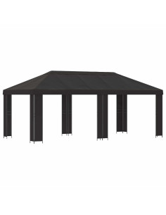 Gazebo da giardino 6 x 3 m Antracite Poliestere e Acciaio 190 2