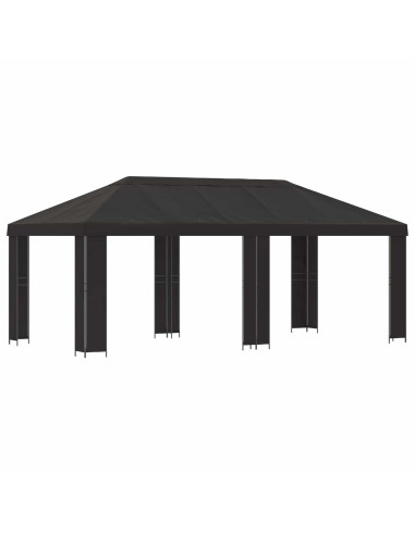 Gazebo da giardino 6 x 3 m Antracite Poliestere e Acciaio 190