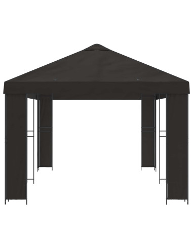 Gazebo da giardino 6 x 3 m Antracite Poliestere e Acciaio 190