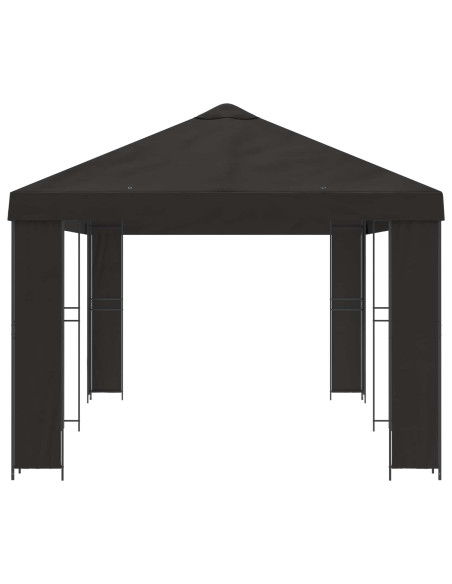 Gazebo da giardino 6 x 3 m Antracite Poliestere e Acciaio 190