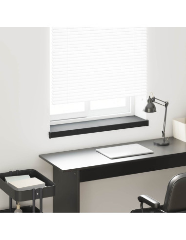 Soglia della Finestra Nero con Venature del Legno PVC