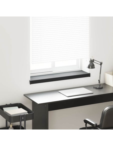 Soglia della Finestra Nero con Venature del Legno PVC