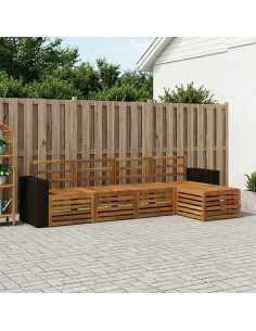 Set di divani da esterno 5 pcs Naturale