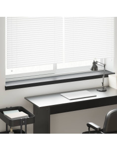 Soglia della Finestra Nero con Venature del Legno PVC