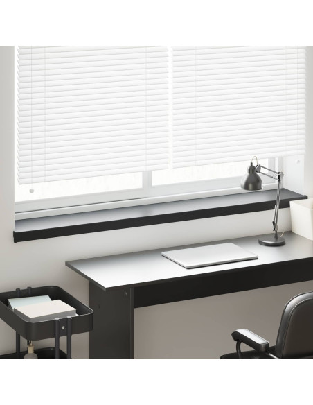 Soglia della Finestra Nero con Venature del Legno PVC
