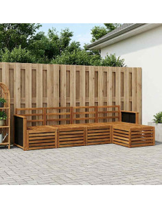 Set di divani da esterno 5 pcs Naturale