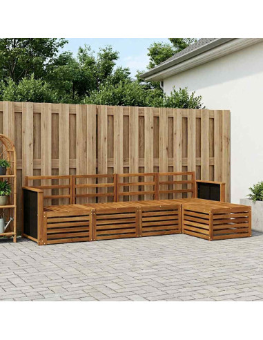 Set di divani da esterno 5 pcs Naturale