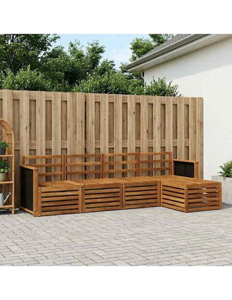 Set di divani da esterno 5 pcs Naturale