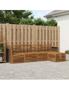 Set di divani da esterno 5 pcs Naturale