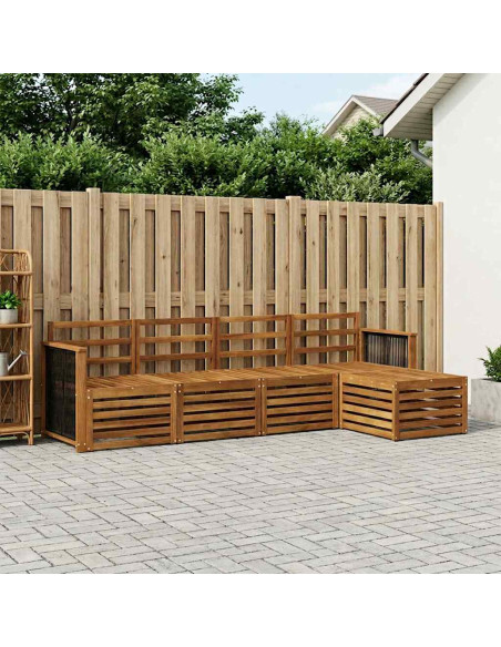 Set di divani da esterno 5 pcs Naturale
