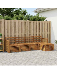 Set di divani da esterno 5 pcs Naturale