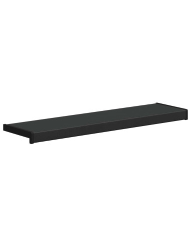 Soglia della Finestra Nero con Venature del Legno PVC
