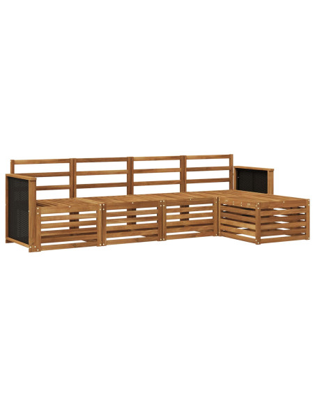 Set di divani da esterno 5 pcs Naturale