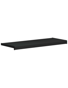 Soglia della Finestra Nero con Venature del Legno PVC 2