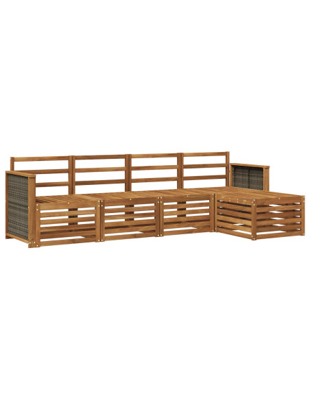 Set di divani da esterno 5 pcs Naturale