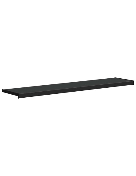 Soglia della Finestra Nero con Venature del Legno PVC
