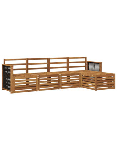 Set di divani da esterno 5 pcs Naturale 2