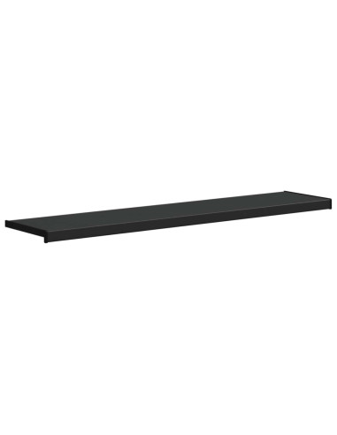 Soglia della Finestra Nero con Venature del Legno PVC