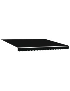 Telo di ricambio per tenda da sole Nero 380 x 295 cm Poliestere 2