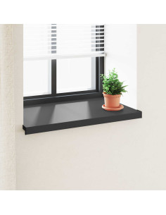 Soglia della Finestra Nero con Venature del Legno PVC