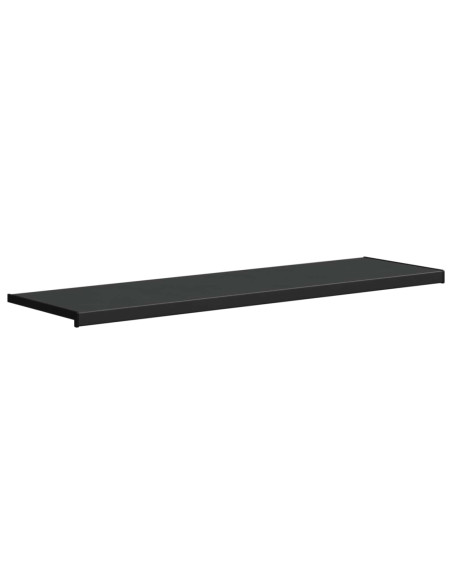 Soglia della Finestra Nero con Venature del Legno PVC