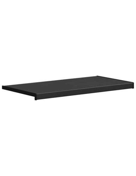 Soglia della Finestra Nero con Venature del Legno PVC