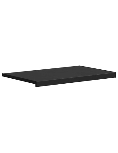 Soglia della Finestra Nero con Venature del Legno PVC