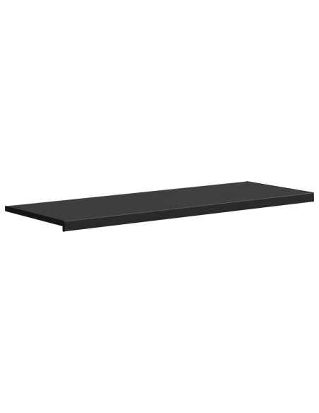 Soglia della Finestra Nero con Venature del Legno PVC