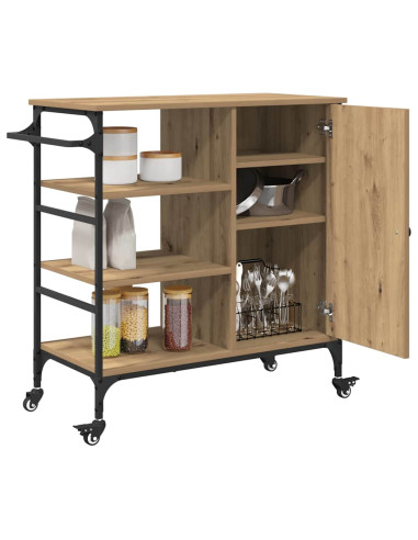 Carrello da Cucina Rovere artigianale 87,5 x 39 x 84,5 cm
