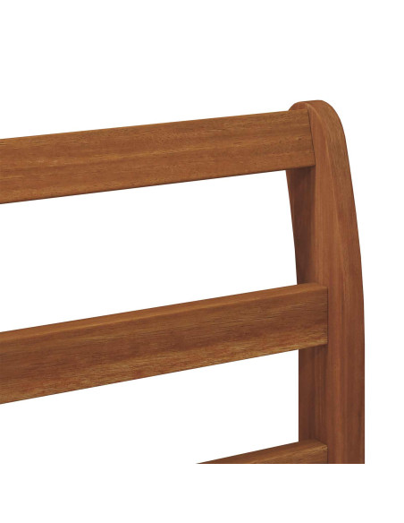 Set divani 6 pcs Naturale e Antracite Legno di Acacia Massello