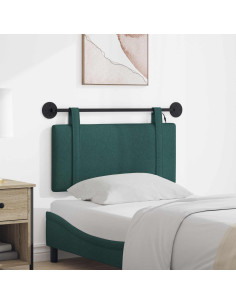 Testiera sospesa Con luce LED Verde Scuro Tessuto