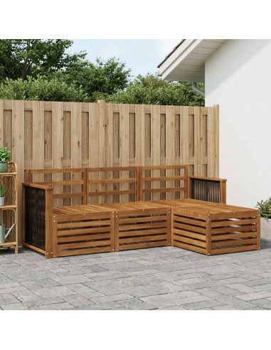 Set di divani da esterno 4 pcs Naturale
