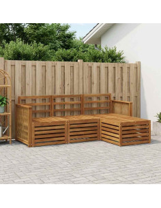 Set di divani da esterno 4 pcs Naturale