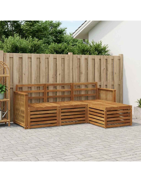 Set di divani da esterno 4 pcs Naturale