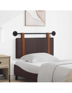 Testiera sospesa Con luce LED Marrone Scuro PU Antico