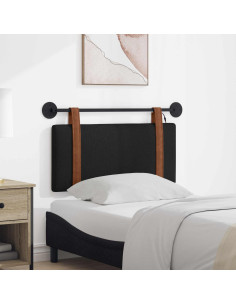 Testiera sospesa Con luce LED Nero PU Antico