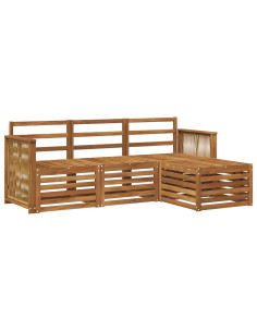 Set di divani da esterno 4 pcs Naturale 2