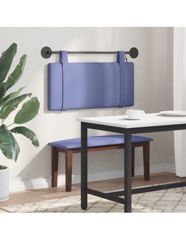 Testiera sospesa Con luce LED Blu jeans Tessuto