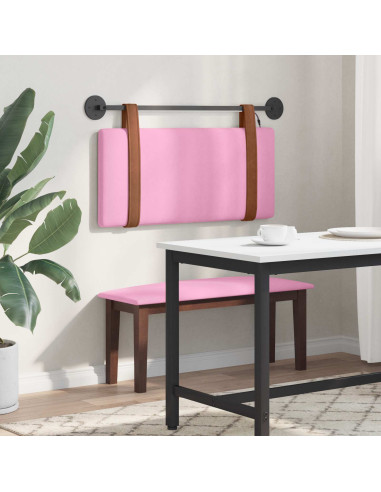 Testiera sospesa Con luce LED Rosa PU Antico