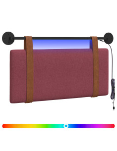 Testiera sospesa Con luce LED Rosso Vino PU Antico 2