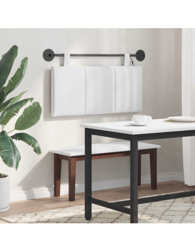 Testiera sospesa Con luce LED Bianco Tessuto