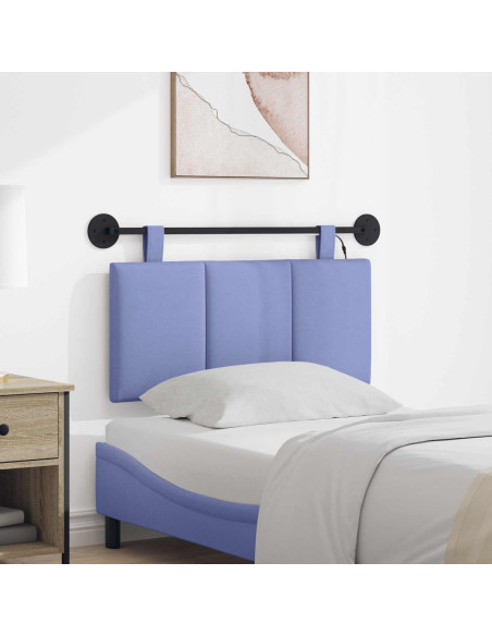 Testiera sospesa Con luce LED Blu jeans Tessuto