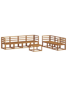 Set di divani da esterno 8 pcs Naturale 2