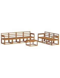Set di divani da esterno 8 pcs Naturale 2