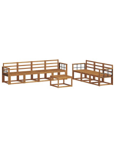 Set di divani da esterno 8 pcs Naturale 2